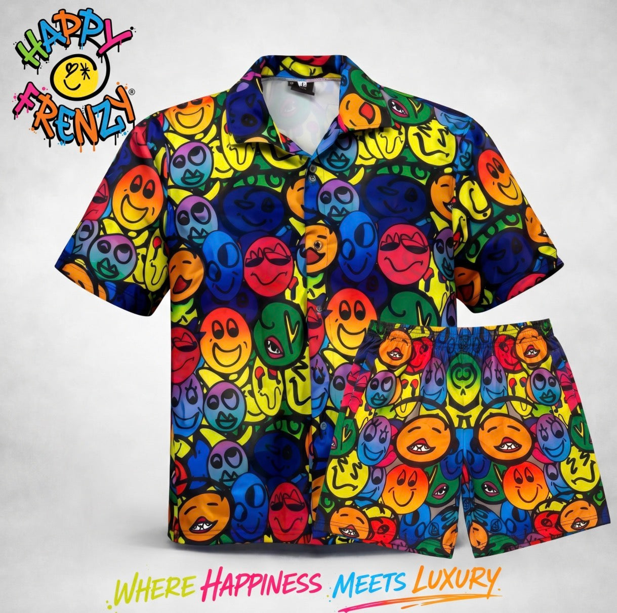 Happy Frenzy Emoji Short Set